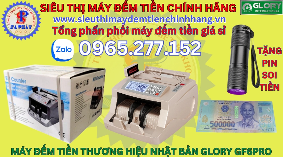 Máy đếm tiền mi ni glory gf6pro